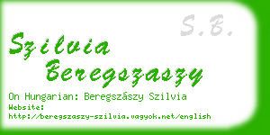 szilvia beregszaszy business card